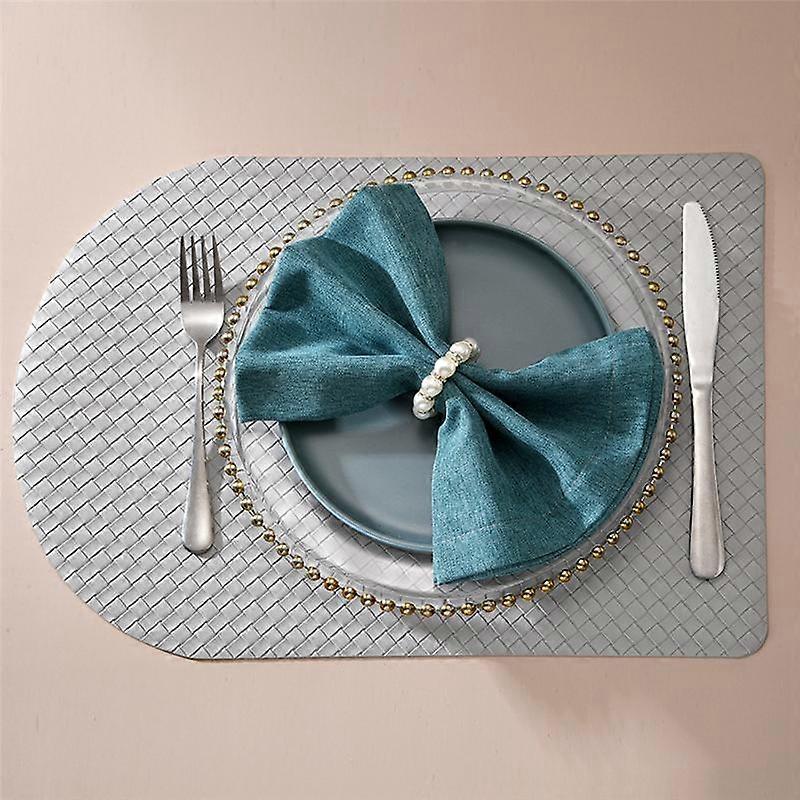 10Pcs Imitation Napkin Ring Rhinestone Beaded Napkin Ring Holder for Dinner Table Decoration Party