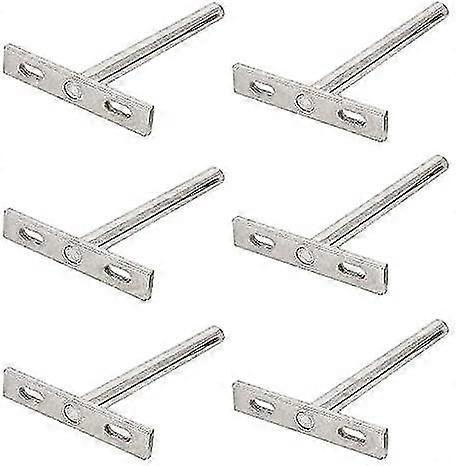 6pcs Concealed Shelf Support Floating Shelf Brackets T Brackets Fixings Hardware For Any Type Of Shelf And Wall Decoration(3)