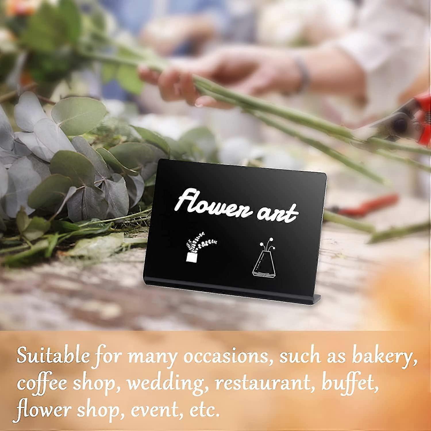 40 Pcs Mini Chalkboard Signs - 4x3 Inch, Black PVC, Easy To Write & Wipe, For Parties & Retail
