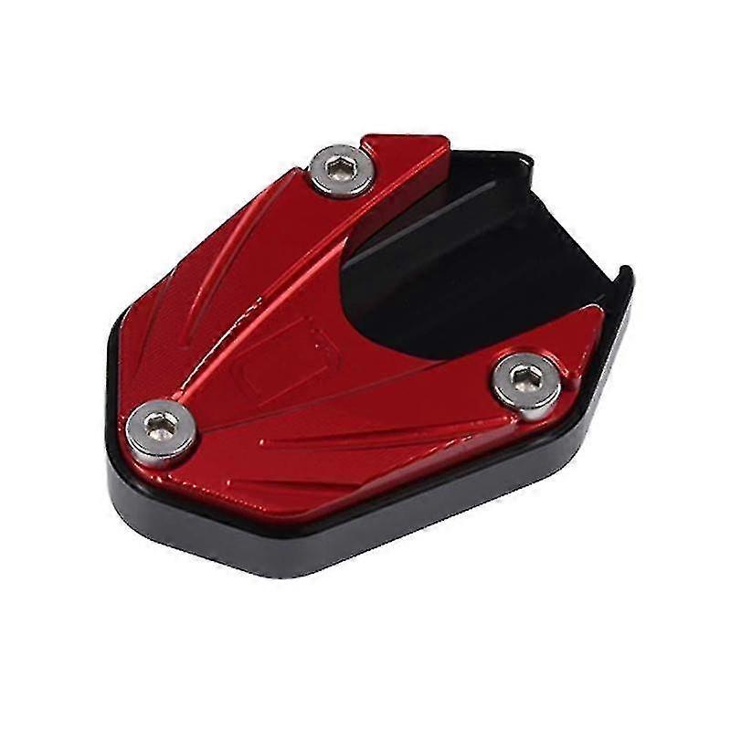 Motorcycle Kickstand Foot Side Stand Enlarge Extension Pad (red)