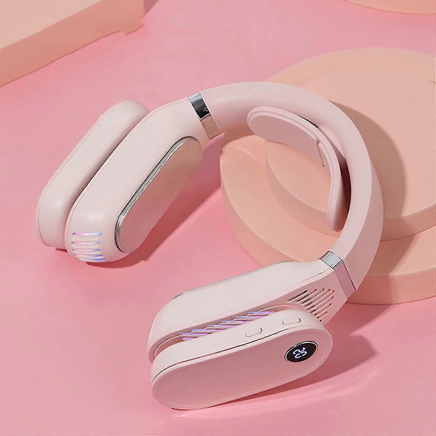 Ventilatore senza lama per il collo, universale intelligente a temperatura costante quattro stagioni strumento di raffreddamento e riscaldamento Cool Portable Usb Mini Cool Fan 4500mah, b