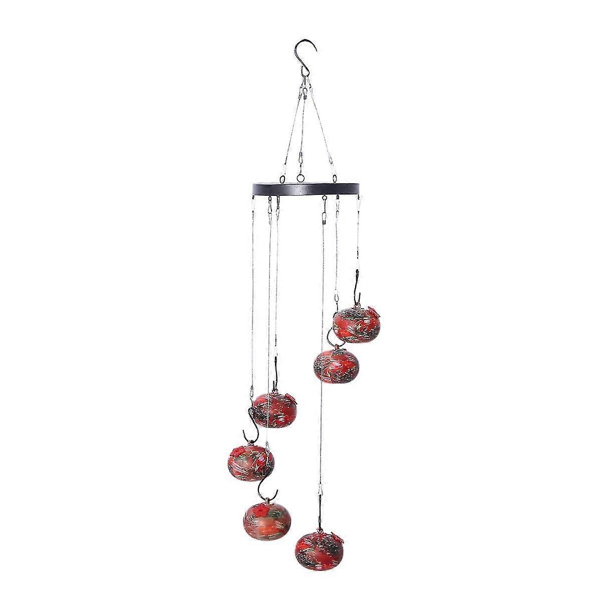 Fuglefoderautomater til udendørs, fuglefoderautomater i glas til udendørs hængende myrer og bi-sikre 2024 Ny vindklokke C