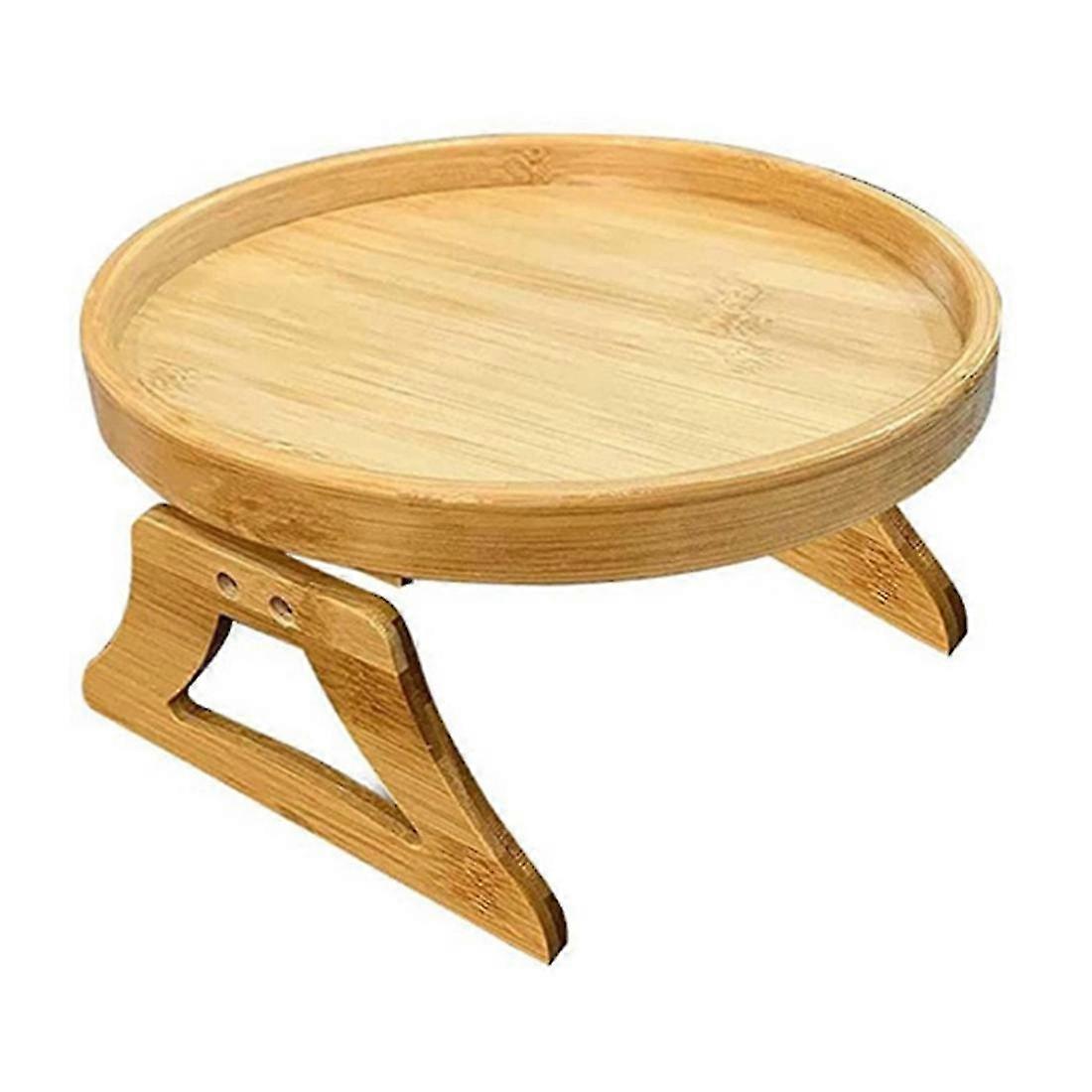 Sofa Tray Table Sofa Armrest Clip-on Tray Natural Bamboo Sofa Tray Practical Tv Snack Tray For Remo