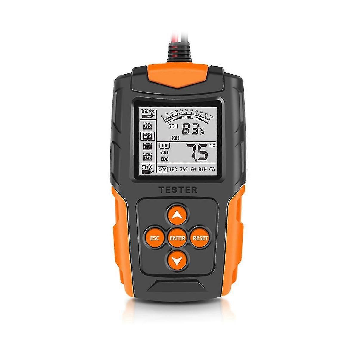 12V 24V Portable Professional Car Battery Tester Motorcycle Digital Battery Analyzer for Lead-Acid Battery Testing