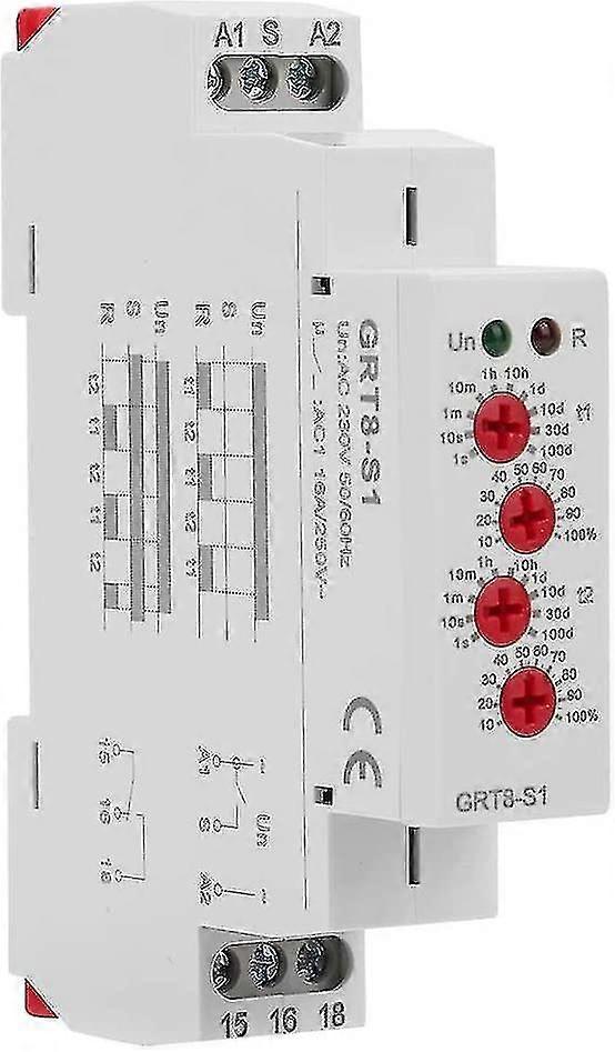 Relay Mini Asymmetrical Cycle Timer On/off Repeat Cycle Time Relay Ac 230v Grt8 S1