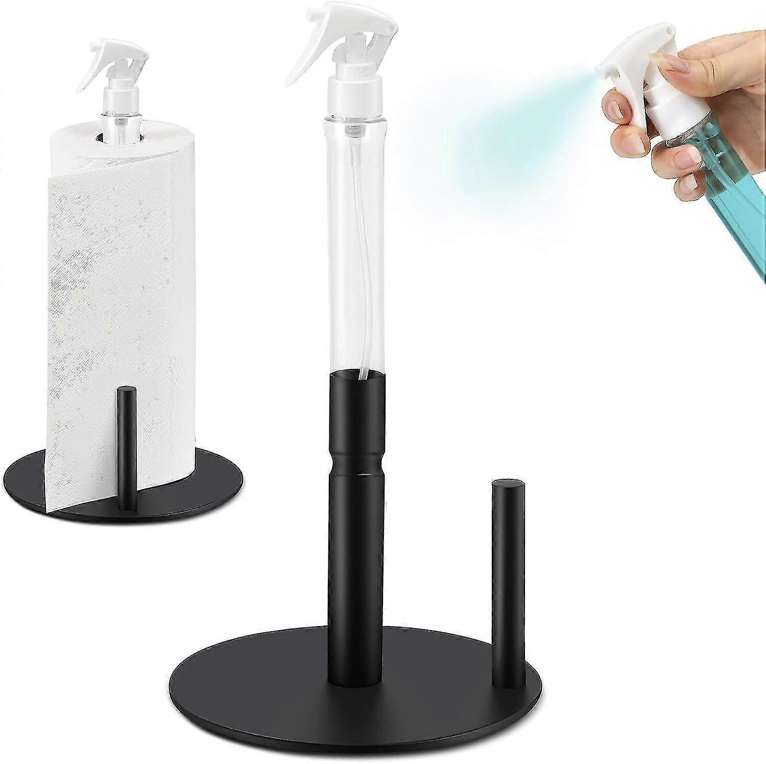 Paper Towel Holder With Spray Bottle, Countertop Paper Towels Holders Stand