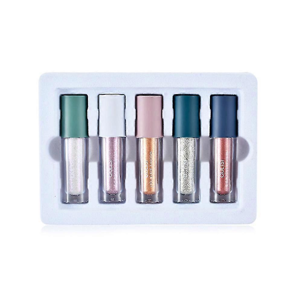 5pcs/set Liquid Eyeshadow Starry Liquid Eyeshadow Glitter Eyeshadow Make Up Eyeshadow Waterproof Pigment Eyeshadow Long Lastingauris Liquid Eyeshadow