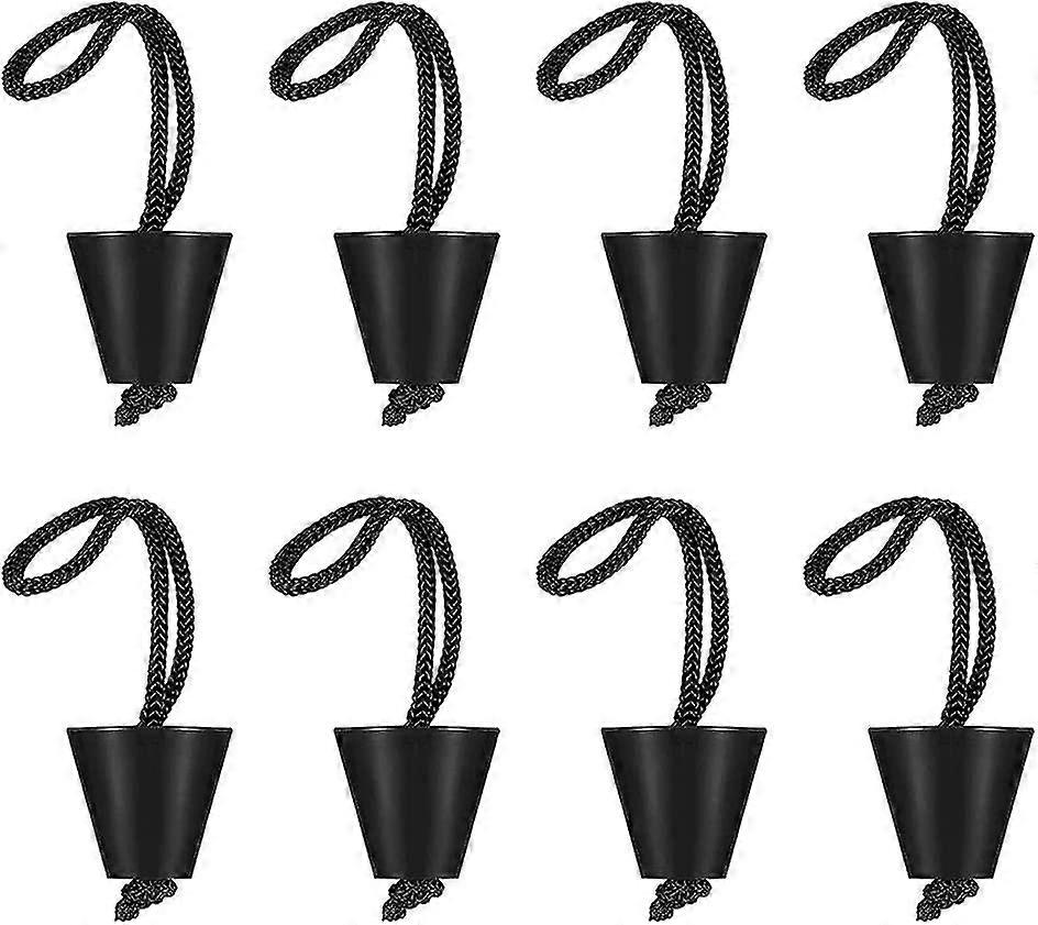 Kayak Scupper Plug Kit, Universal Kayak Scupper Plug Kit, Canoe Drain Holes Stopper, Universal Silicone Drain Holes Stopper Bung With Lanyardblack8 Pc
