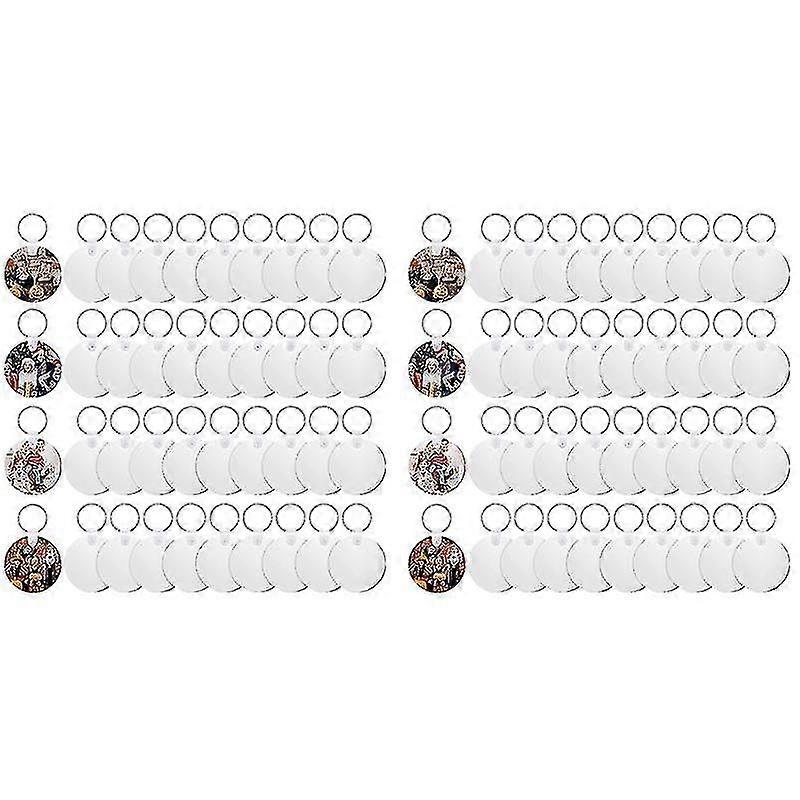 36 Pcs Sublimation Blank Keychains Kits With Heat Transfer Keychain
