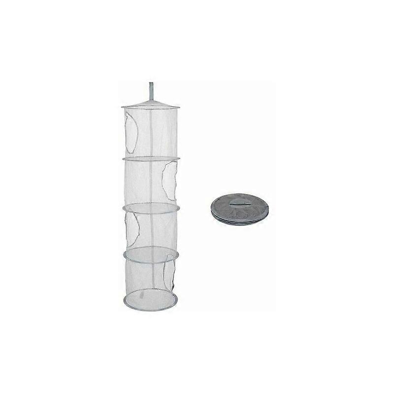 Portable Multifunctional Hanging Storage Net with 4 Compartments (Gray)