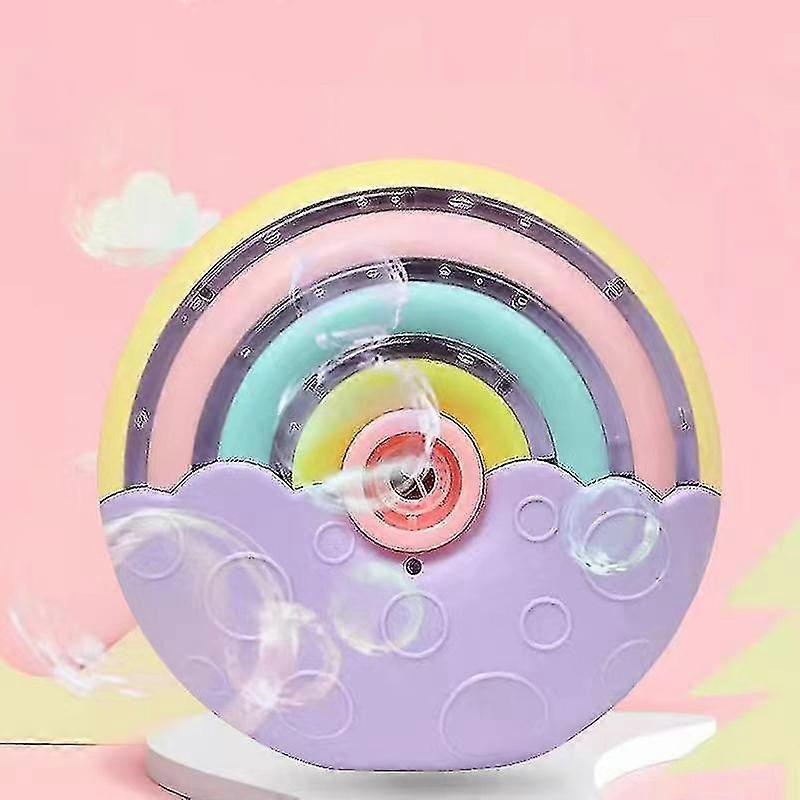 Bubbelmaskin, bärbar automatisk bubbelblåsmaskin för barn, 2000+ bubblor per minut, tyst design regnbågsblåsmaskin (1 st, Mu