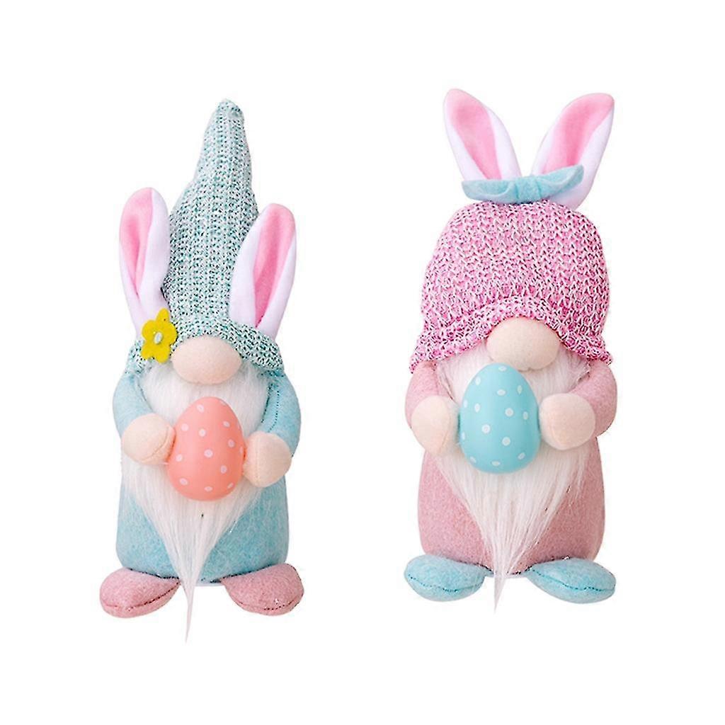 2pack Elf-toy Easter Present Table Lighted Decorations Faceless Gnomes Ornaments
