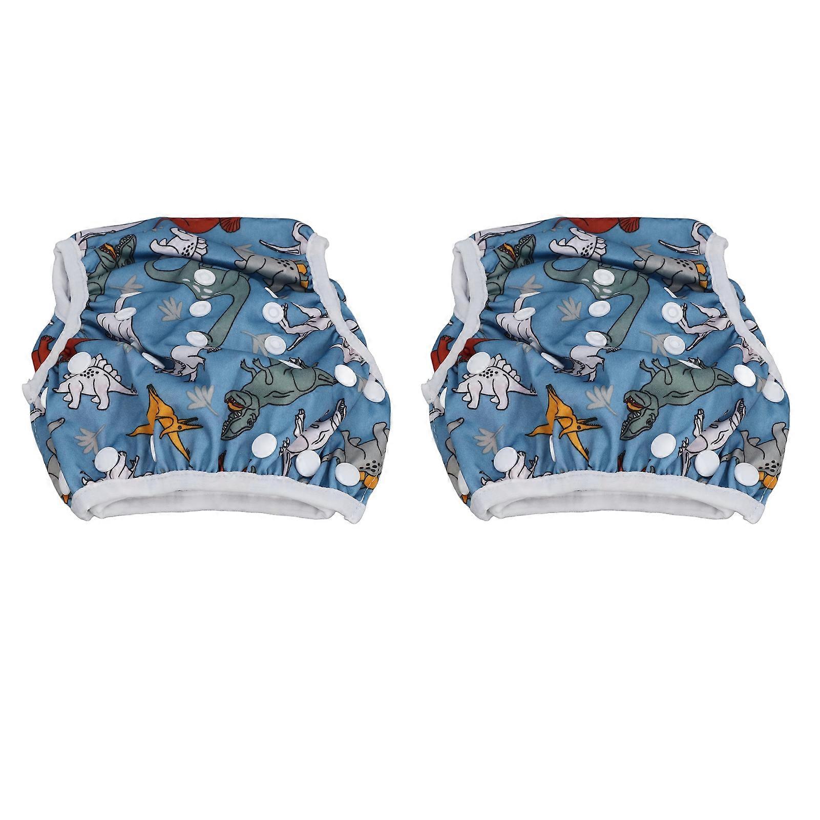2PCS Baby Swim Diapers Soft Breathable Waterproof Adjustable Leakproof Swim Pants for Infants Toddlers B06