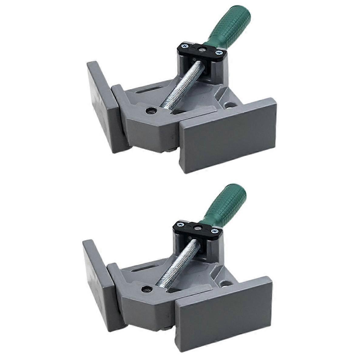 2PCS Right Angle Clip Clamp Single Handle 90 Degrees Angle Clamp Adjustable Swing Jaw for Carpentry