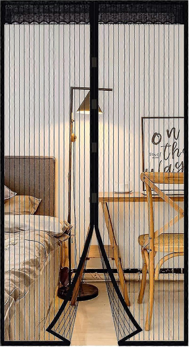 Magnetic Screen Door Keep Insects Out Mosquito Door Screen Easy To Install Without Drilling Top-to-bottom Seal Automatically For Balcony Sliding Livin