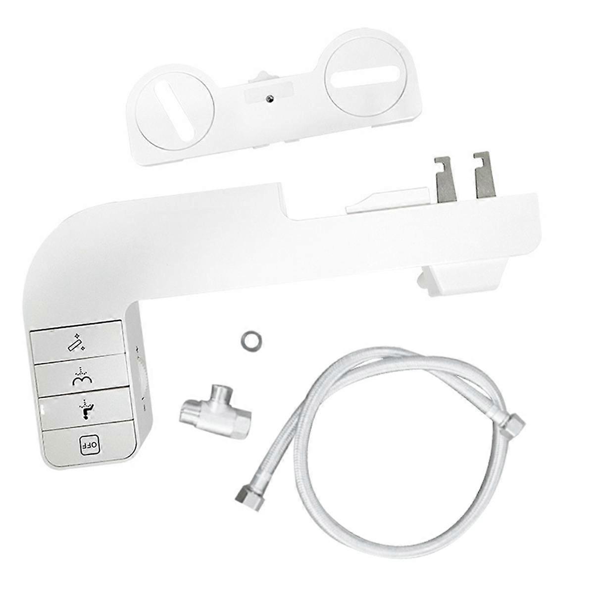 Bidet Attachment Non-Electric Sprayer Adjustable Water Pressure for Toilet Dual Retractable Nozzles