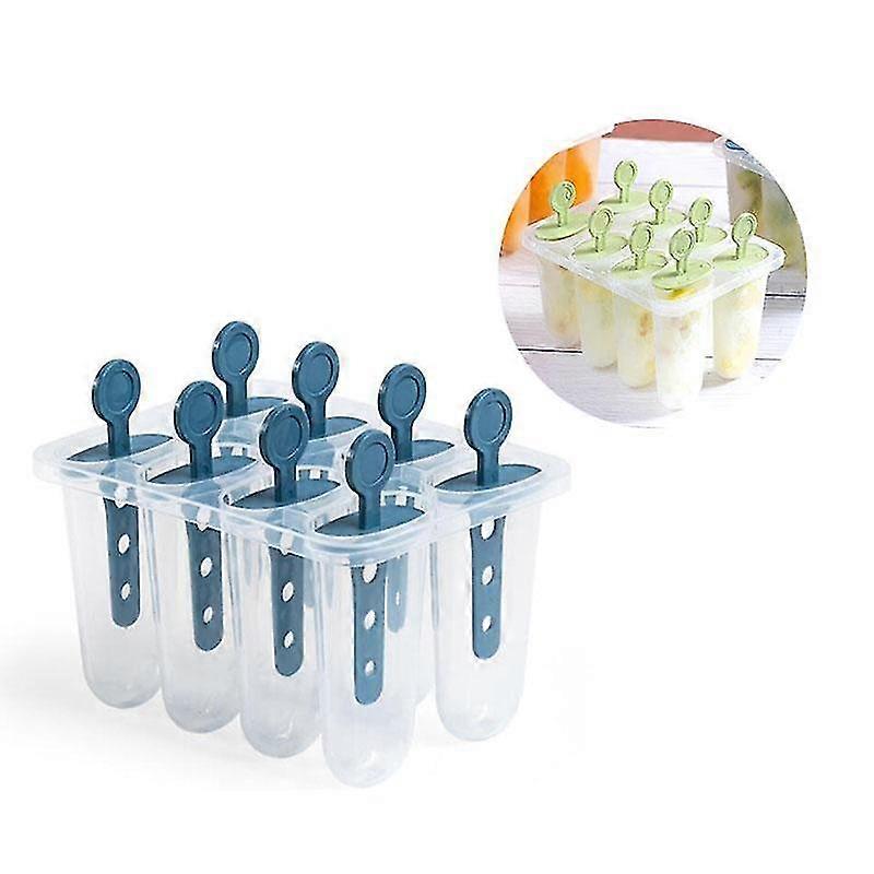 Reusable Popsicle Maker Ice Cream Tool 8 Lollipop Mold Tray Dessert Mold