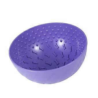 Interactive Dog Lick Bowl for Anxiety Relief and Slow Feeding - Large Capacity Pet Feeder in Purple