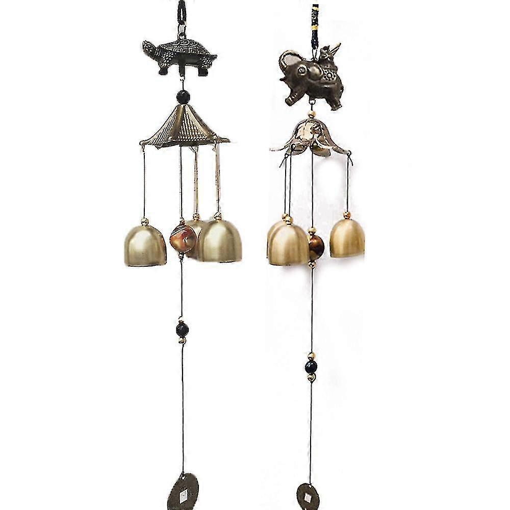 2kpl tuulikello klassinen metalli Bell Feng Shui Tuulikellot Onnea