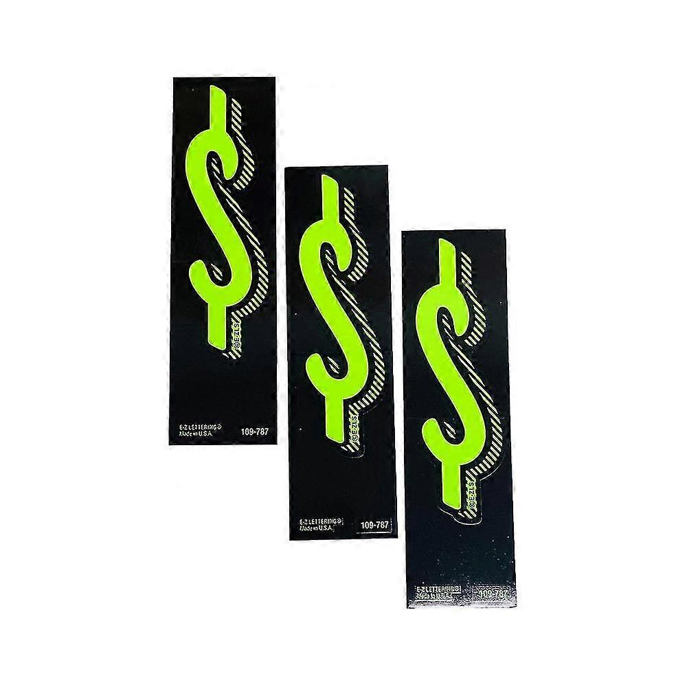 Mike Decals For Cars Chartreuse Large Number Stickers Windshield Pricing Number (dollar Sign $)