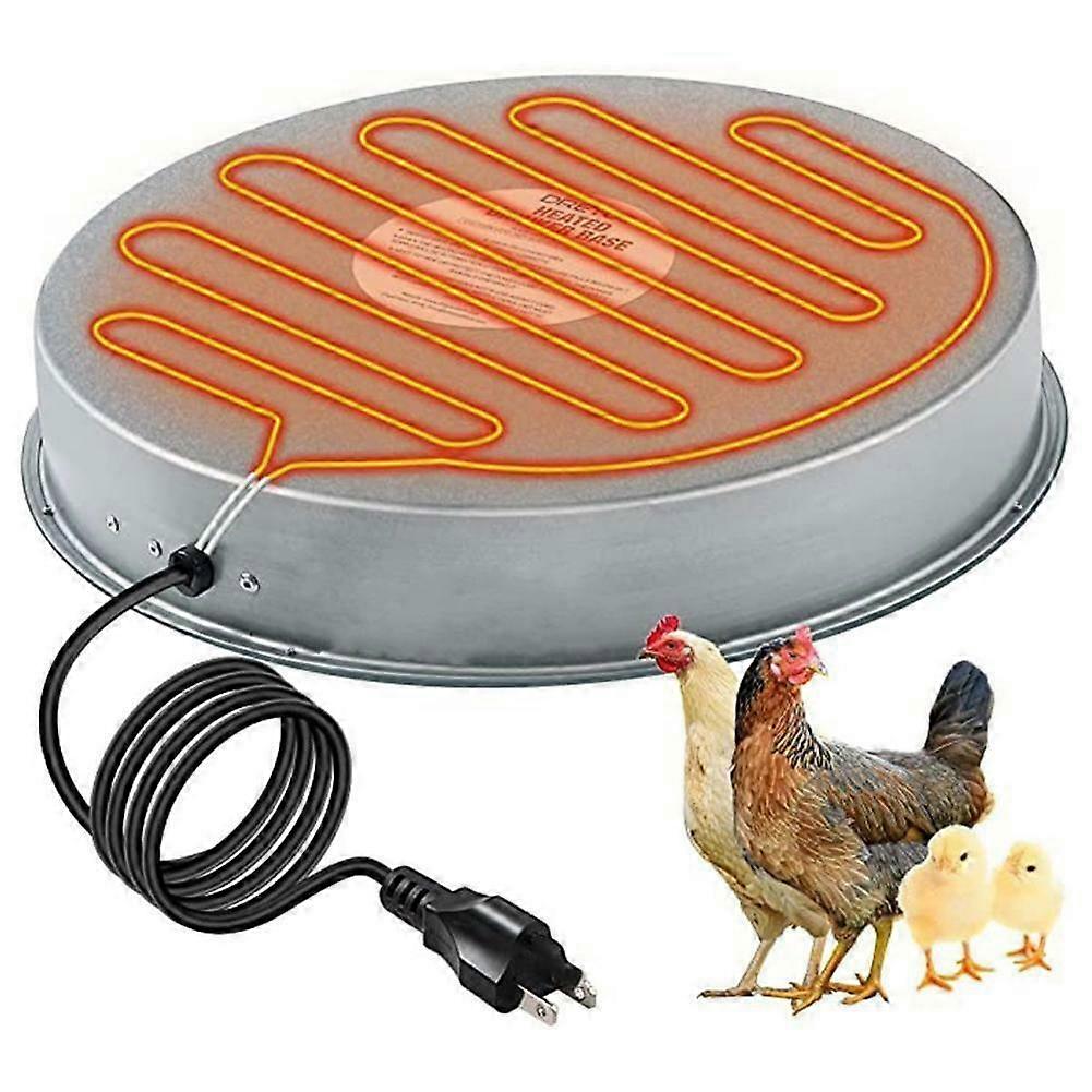 Poultry Waterer Drinker Heated Base, Chicken Water Heater Pet Water Heater