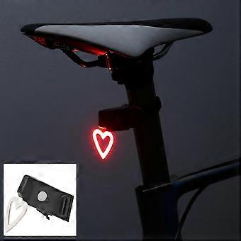 Super Bright Led Bike Light, Head Tail Light, Rear Light For Road Bike, Mtb, Cycling - Heart