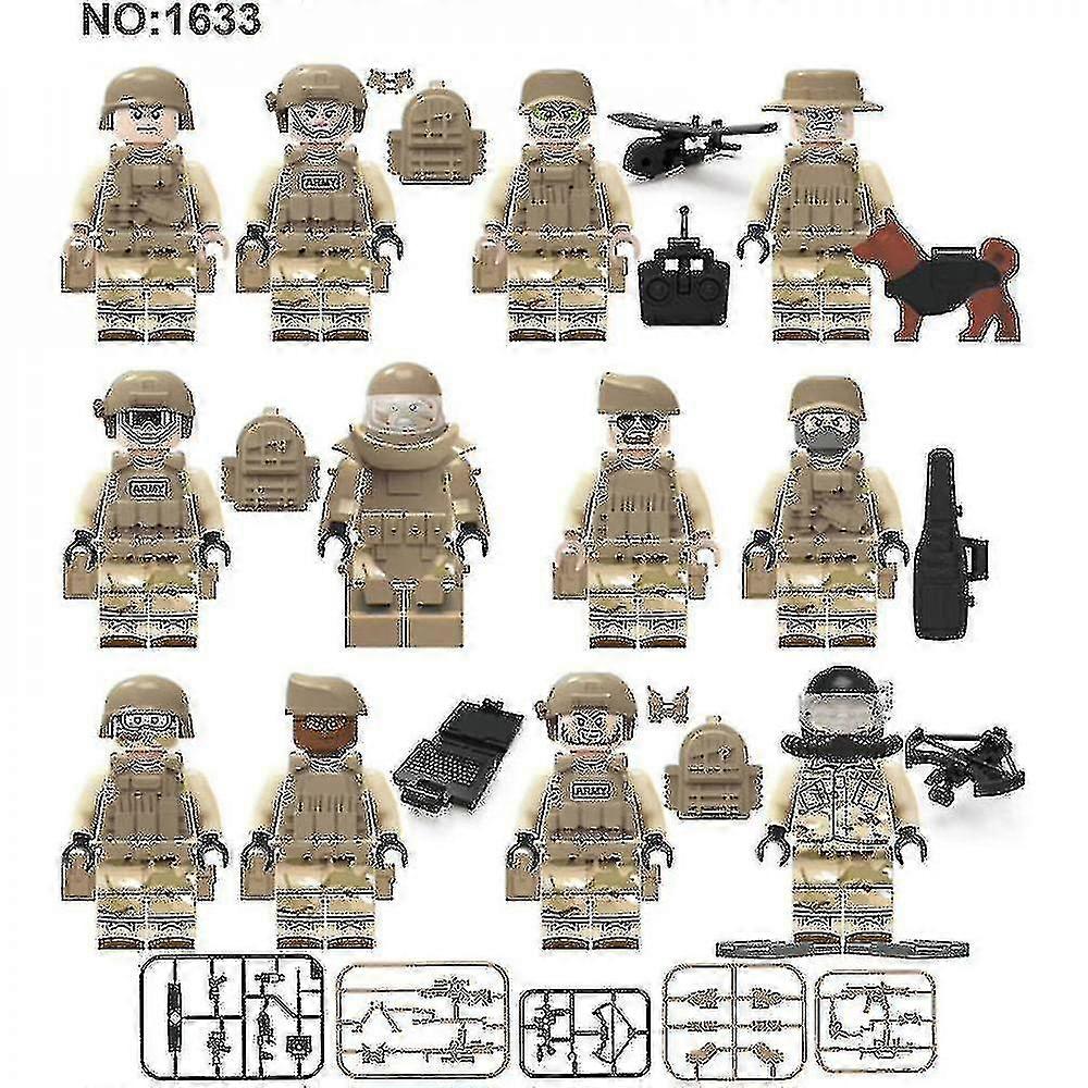 Seal Team 12 Series Blocks With Weapon Boy Blocks