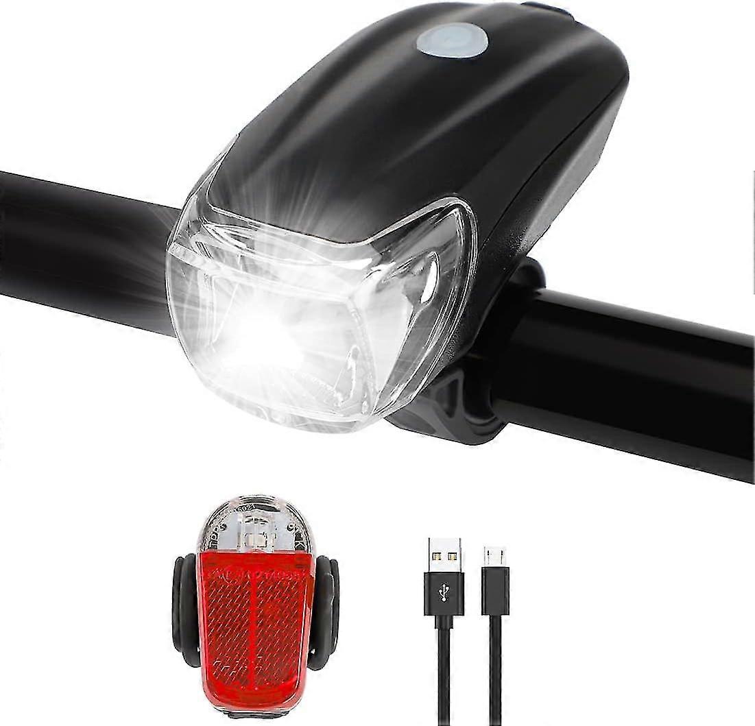 Usb Rechargeable Bicycle Light Set -  Waterproof