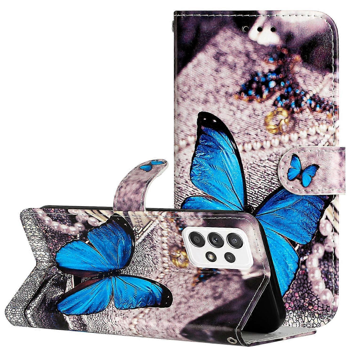 Compatible With Samsung Galaxy A33 5g Animals Flowers Painting Pattern Wallet Case With Card Slots Zekai