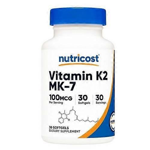 Nutricost Vitamin K2 MK-7 Softgels ,100 Mcg ,30 Softgels