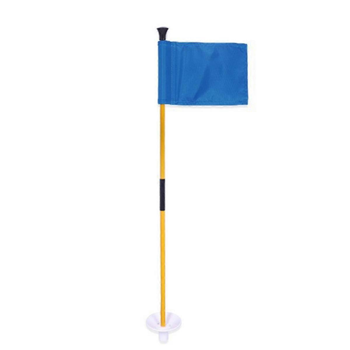 Blue Golf Green Flag, Two-Section Detachable Flagpole, Easy to Carry Green Target Flag Hole Cup