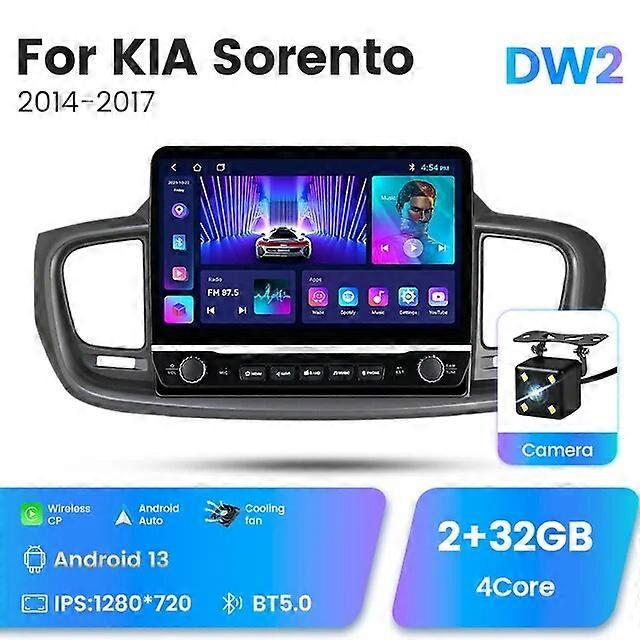 Pour Kia Sorento 3 2014 - 2017 Autoradio Multimédia Lecteur vidéo Navigation GPS CarPlay Auto Support Split Screen Function BT5.0