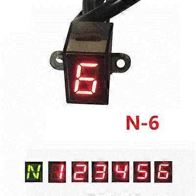 12V Universal LED Digital Gear Indicator Motorcycle Display Shift Position Sensor Waterproof Display Instrument