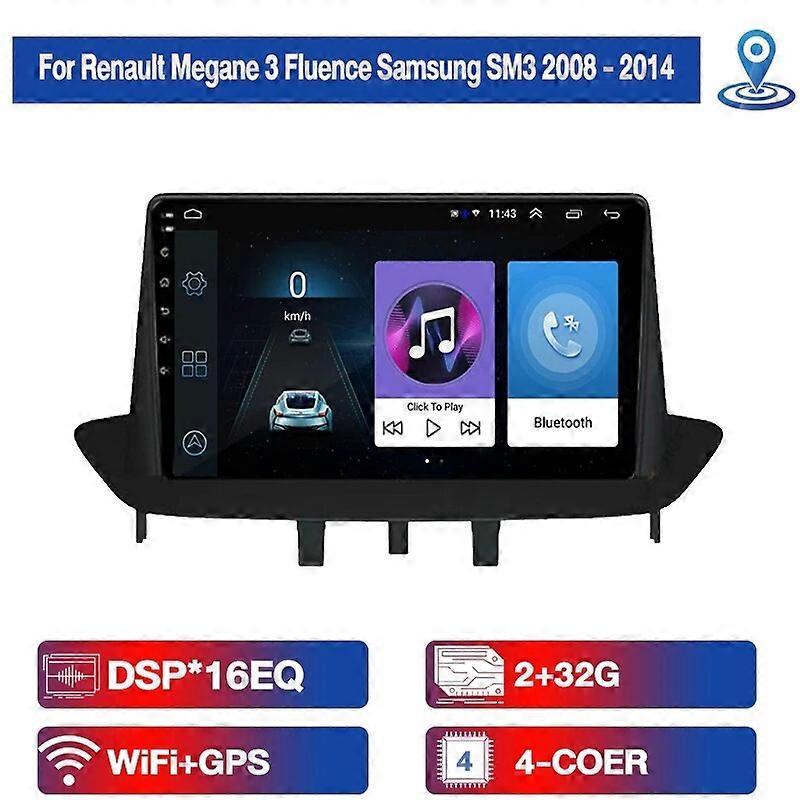 Android 12 GPS Car Radio For Renault Megane 3 Fluence Samsung SM3 2008 - 2014 Multimedia Player DSP CarPlay 6GB+128GB 4G WiFi