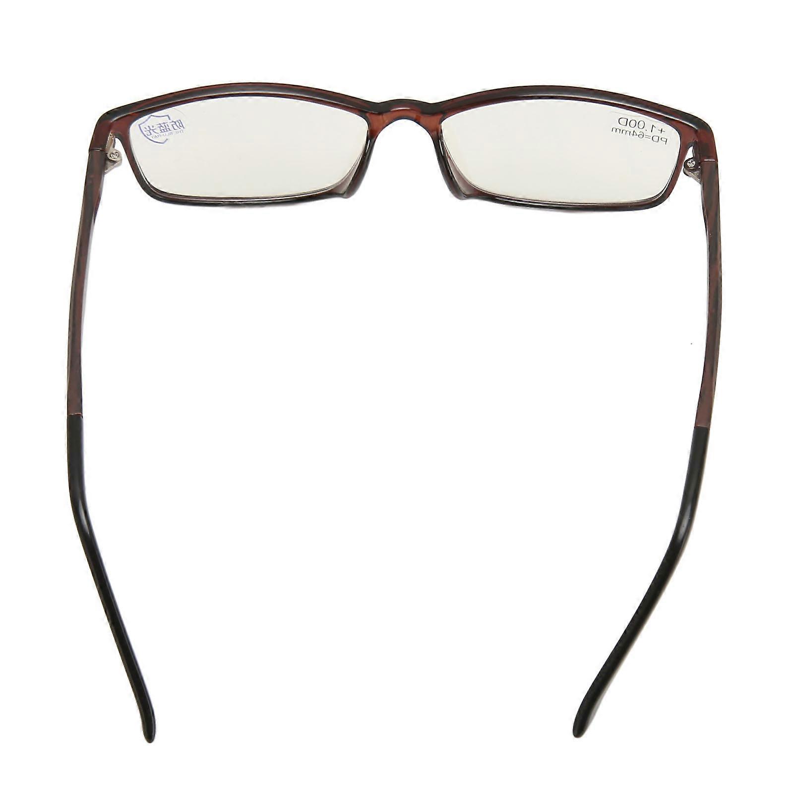Blue Ray Blocking Glasses High Definition Rectangle Reading Glasses Reduce Headache +100