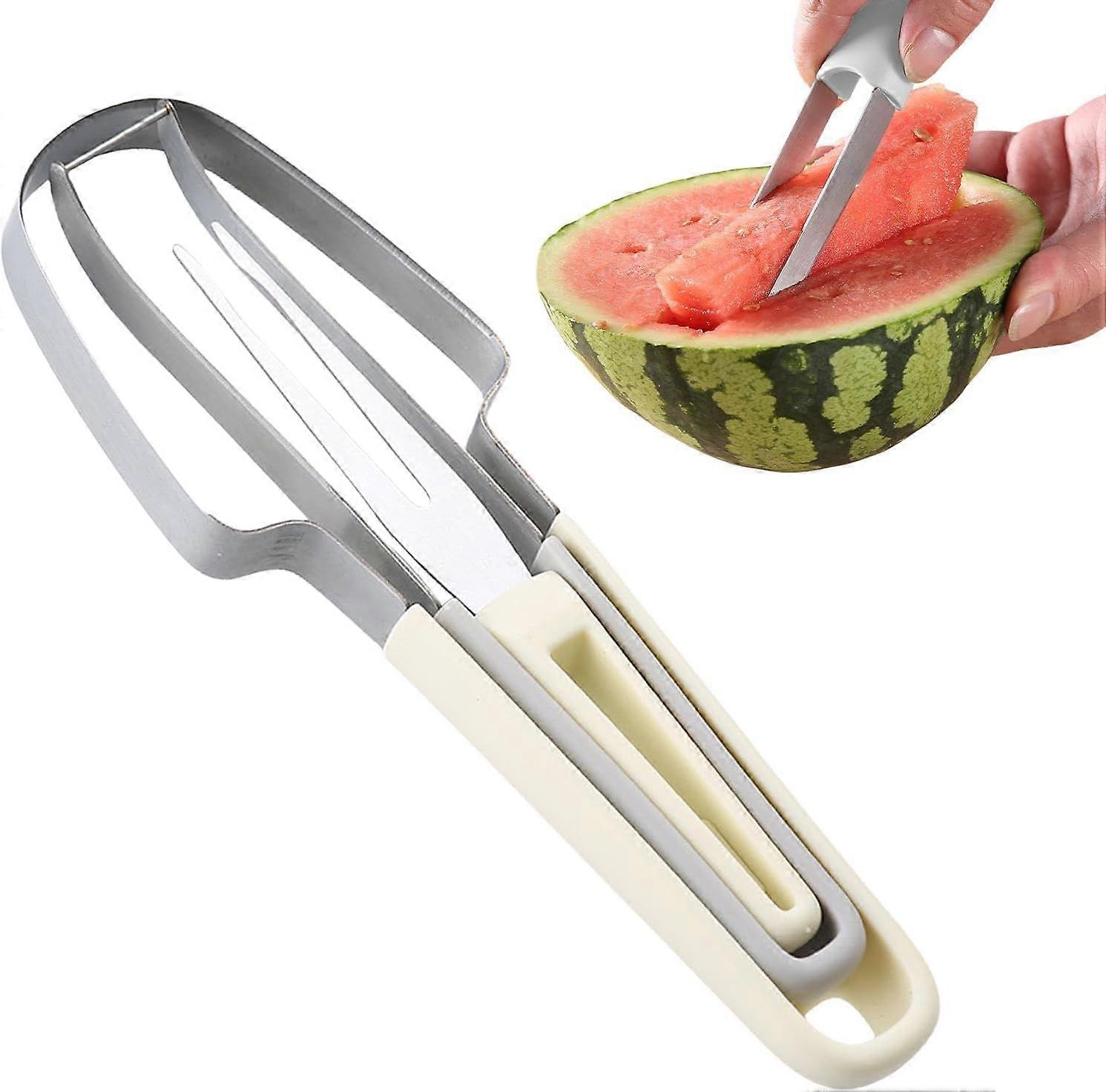 3 in1 Watermelon Fork Slicer Cutter Watermelon Popsicle Cutter Watermelon,100% New