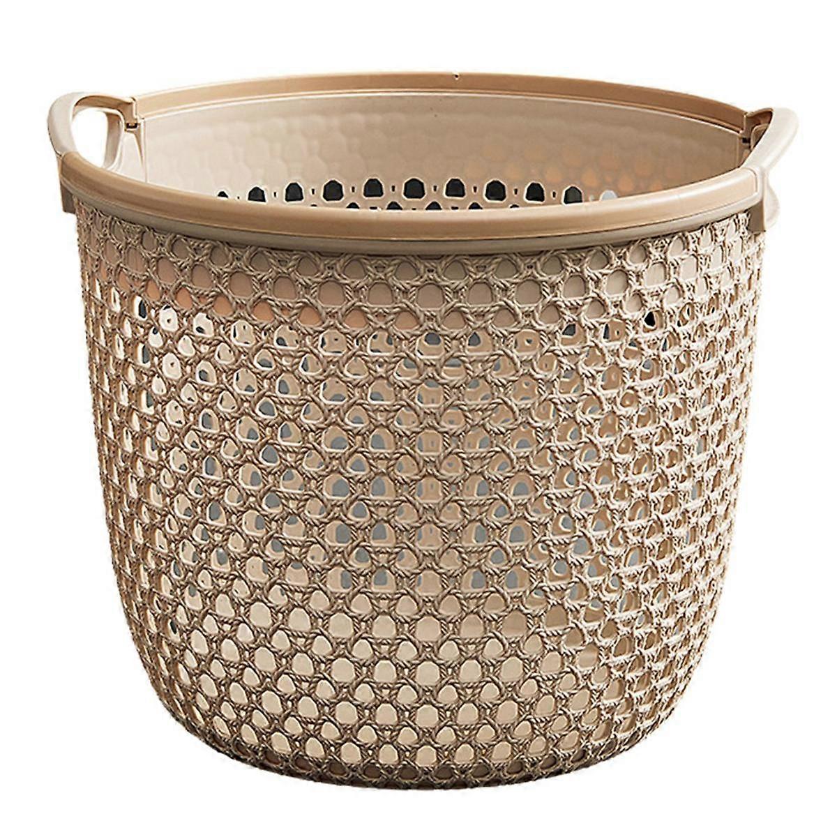 Portable Dirty Clothes Basket, Dirty Clothes Storage Basket, Large Clothes Laundry Basket Coffee Color