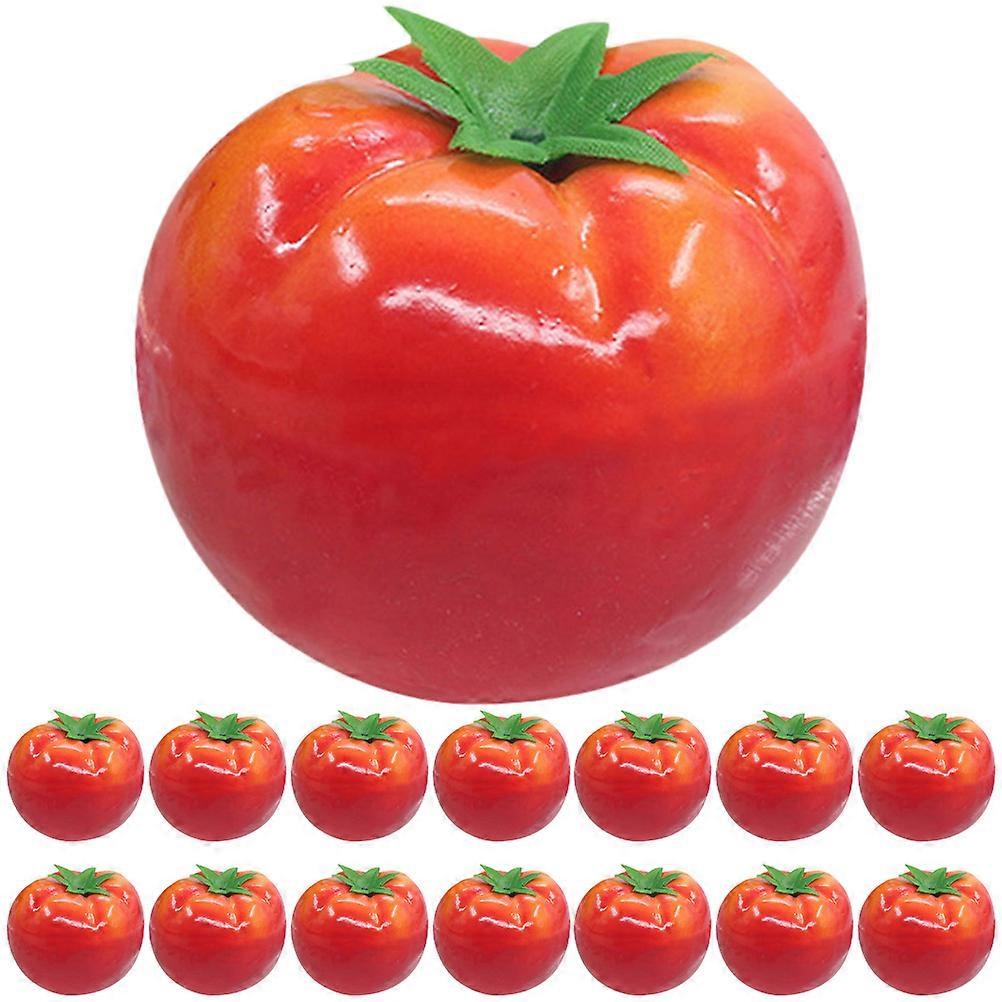 15pcs Fake Tomato Artificial Tomato Model Foam Simulation Vegetables Photo Prop