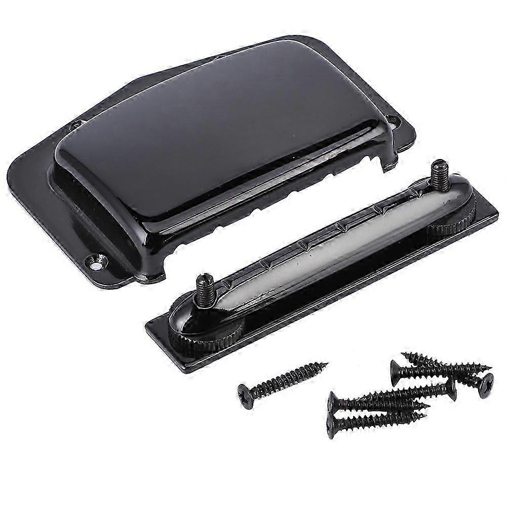 Exquisite 6 String Electric Guitar Adjustable Archtop Tailpiece Bridge Cover Plate AccessoryBlack