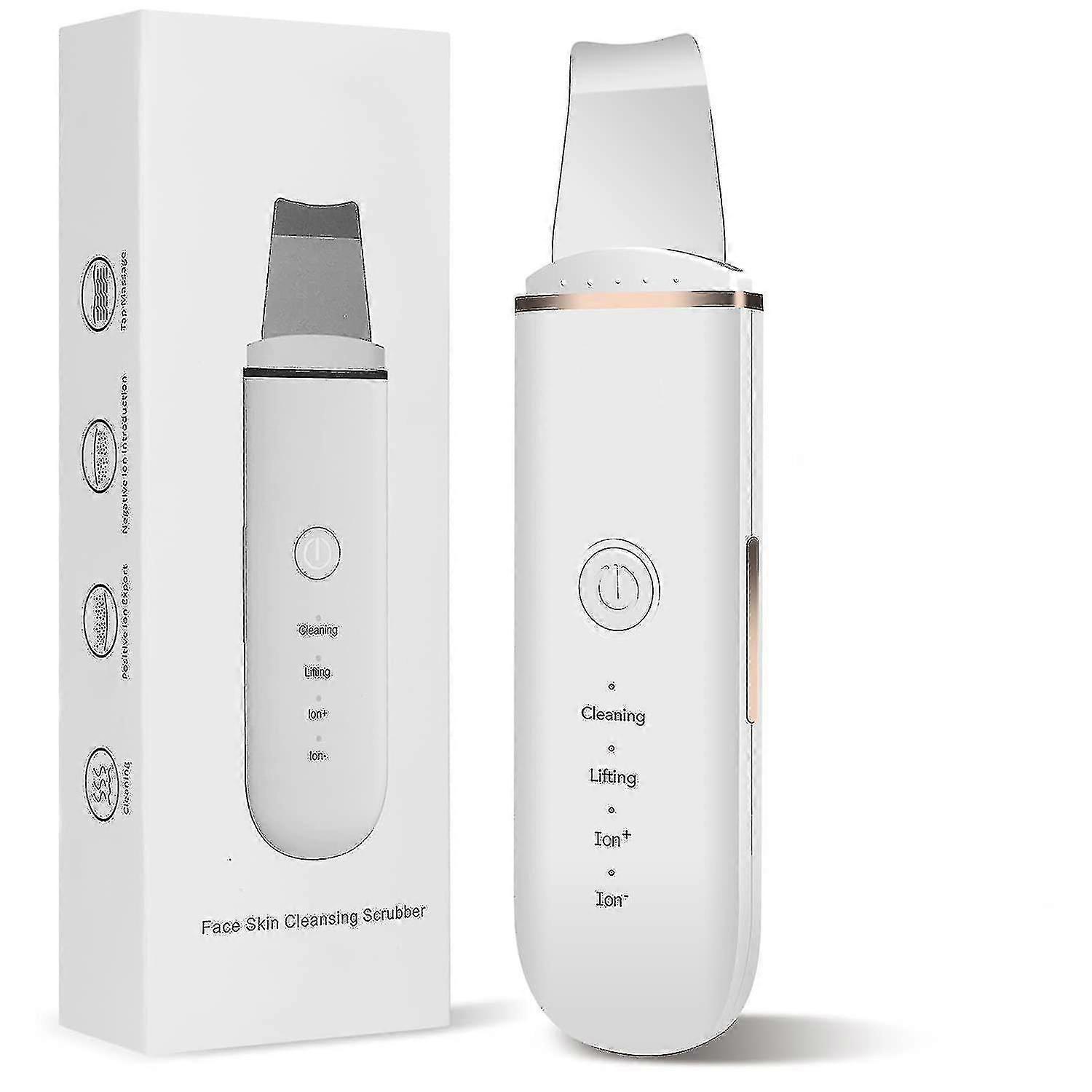 קרצוף העור פנים מרית עור מרפה שחורה מנקה נקבוביות מנקה פנים יופי הרמת כלים Comedones Extractor עם 4 מצבים, מרית קרצוף פנים עבור