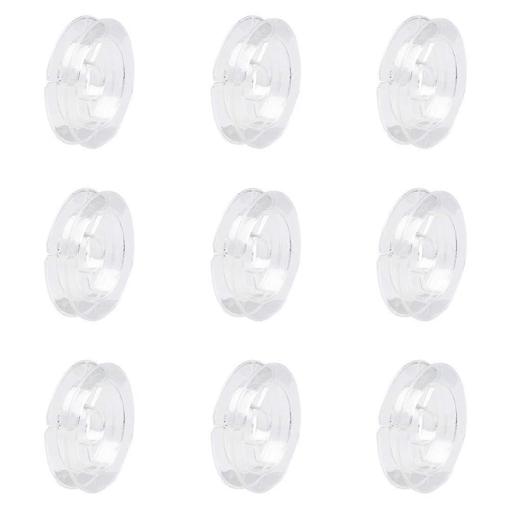 200pcs Clear Wheel Plastic Spools for Beading Wire Thread String Wholesale Size 50x10mm