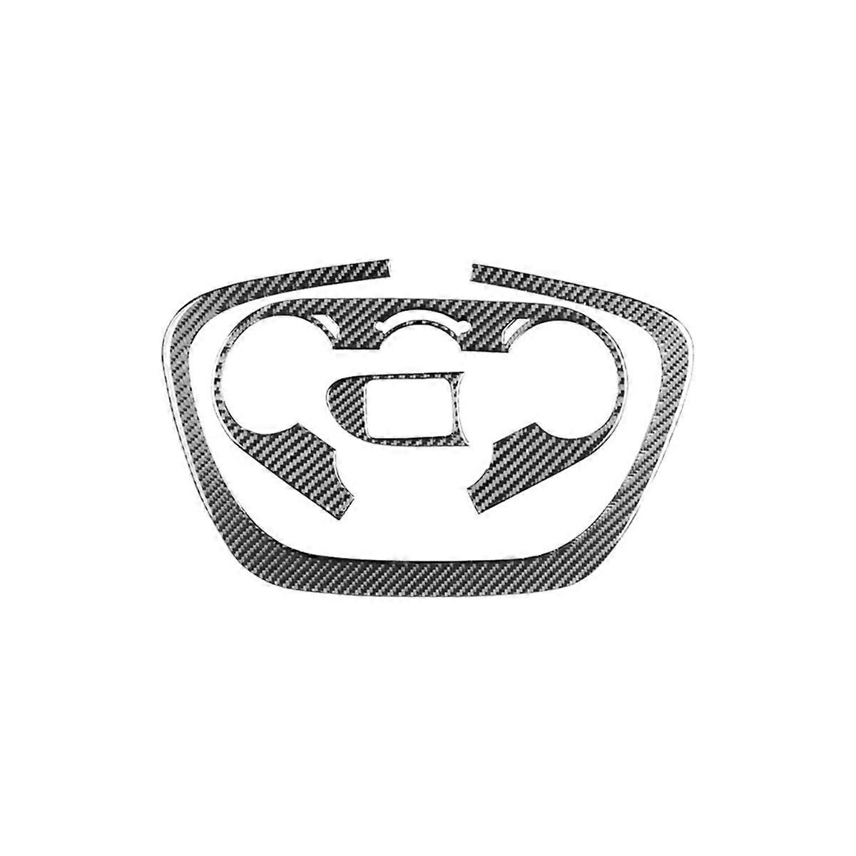 For 500L 2014-2017 Soft Carbon Fiber Car Console AC Switch Cover Panel Trim Sticker Interior Access