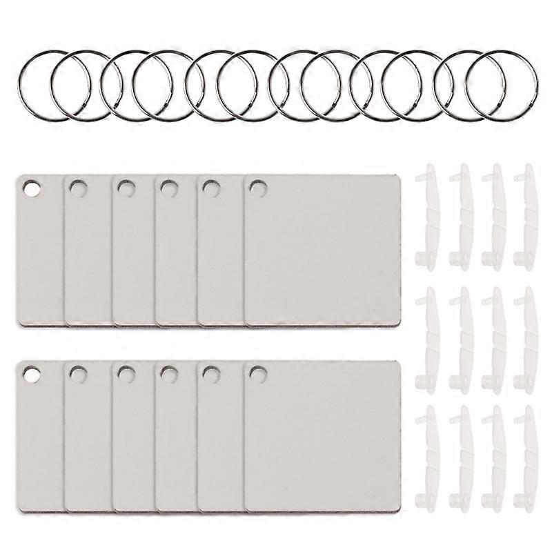 12x Sublimation Wooden Board Keychains Double Printable Blank MDF Keychain