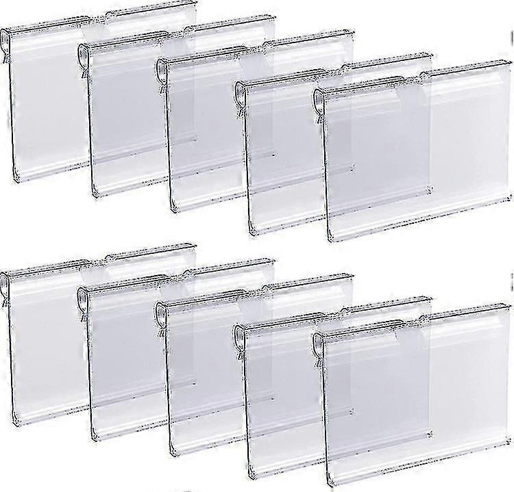 50pcs σαφής πλαστική ετικέτα κάτοχος καλωδίων ράφι λιανικής ετικέτας κλιπ ετικετών στο σήμα επίδειξης εμπορευμάτων καλαθιού