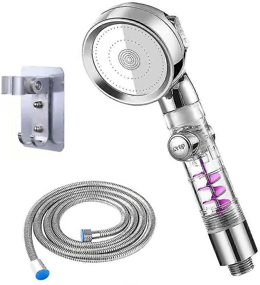 2022 New 3pcs Water Saving Shower Head, 3 Mode High Pressure Shower Head With 1.5m Hose + Self Adhes