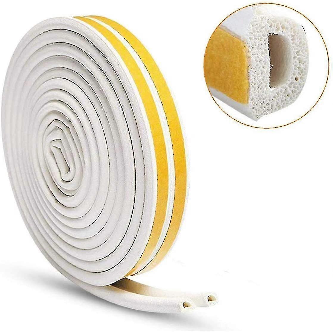 Joint de porte en caoutchouc type D de 10 m pour portes et fenêtres, pour éviter le vent froid et l'isolation phonique