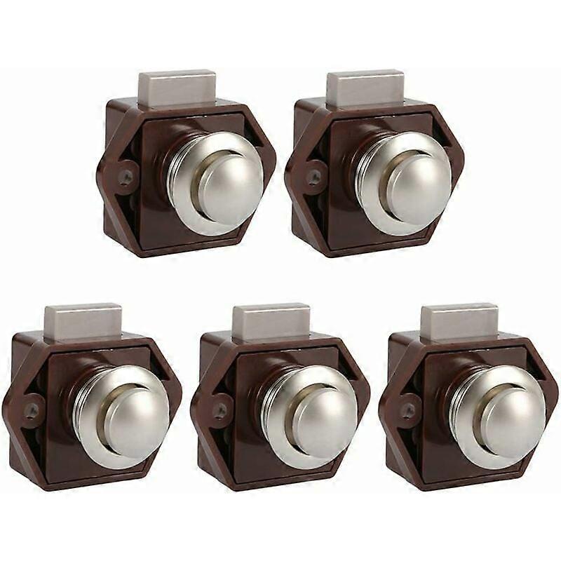 5-pack keyless push button locks for RV cabinet furniture