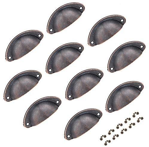 10pcs Drawer Cabinet Handle 82x35 Mm (bronze)