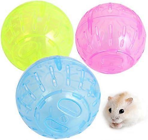 Hamster Exercise Ball, 3 Pcs Hamster Running Ball Exercise Ball Hamster Mini Run Exercise Roll Ball, 10Cm