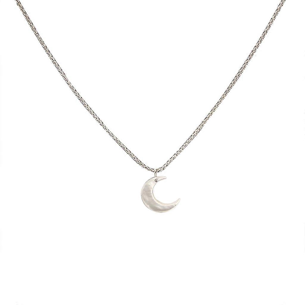 Natural Shell Moon Thin Chain Collier Clavicule Chain Elegant Neck Chain